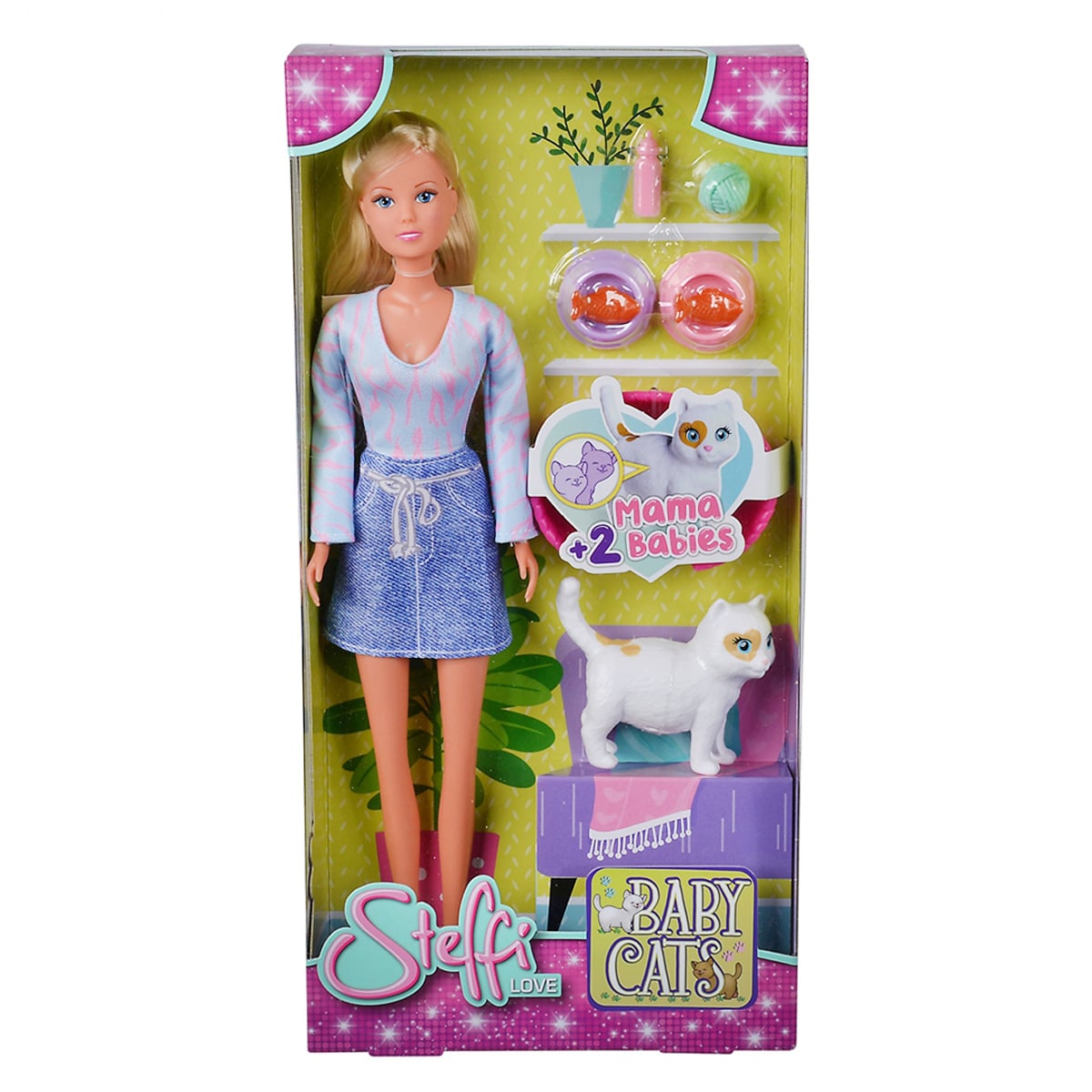 Set Steffi Love cu Pisica si 2 Puiuti