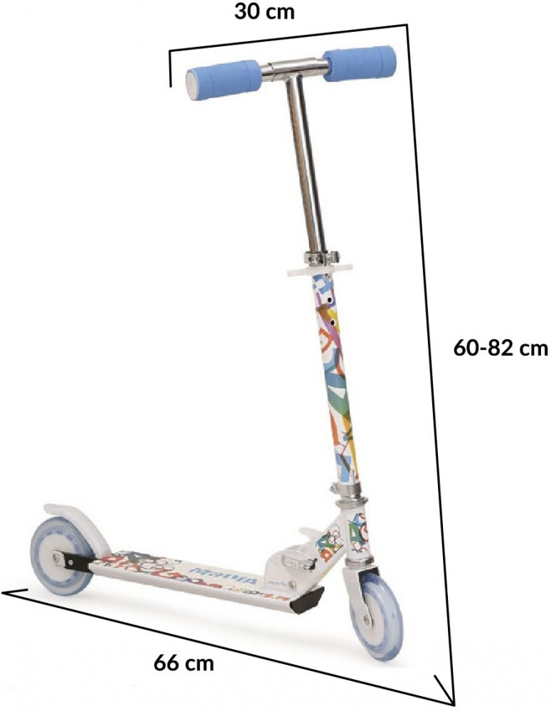 Trotineta Pliabila Moni Magic Blue, 3-8 Ani - imagine 3