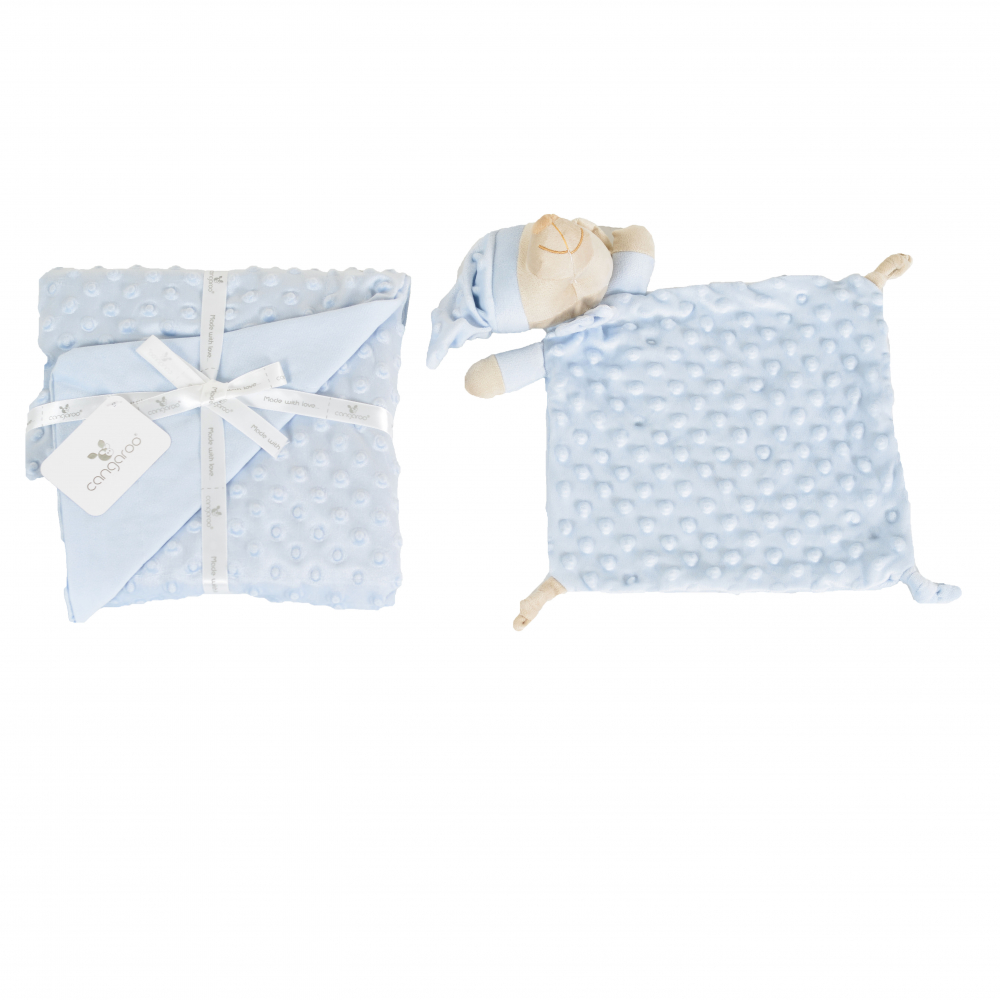 Cangaroo Set Paturică Minky Bennie Blue | Cadou - imagine 3