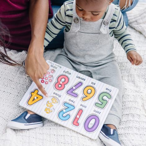 Puzzle Lemn Cifre Melissa & Doug | Educativ - imagine 6