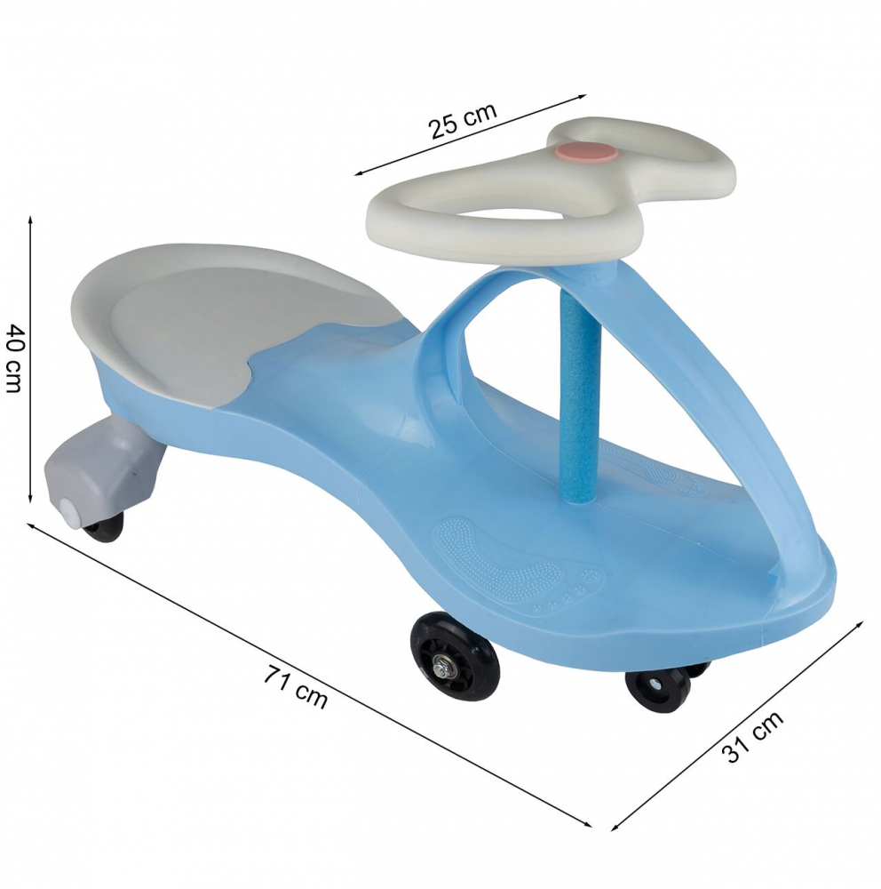 PlasmaCar Malplay Pink, Fără Pedale, Roti Luminoase
