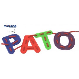Miniland Joc cu Litere de Însirat 3-6 Ani - imagine 2