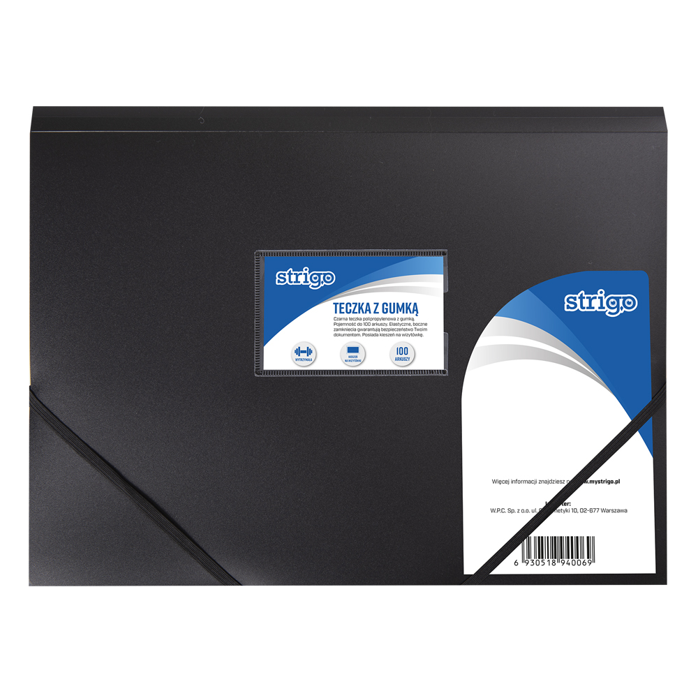 Mapa Strigo A4 Elastic Negru | Organizare Profesională