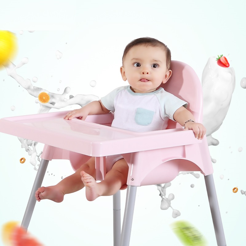 Scaun Masa Little Mom Pink Siguranță - imagine 5