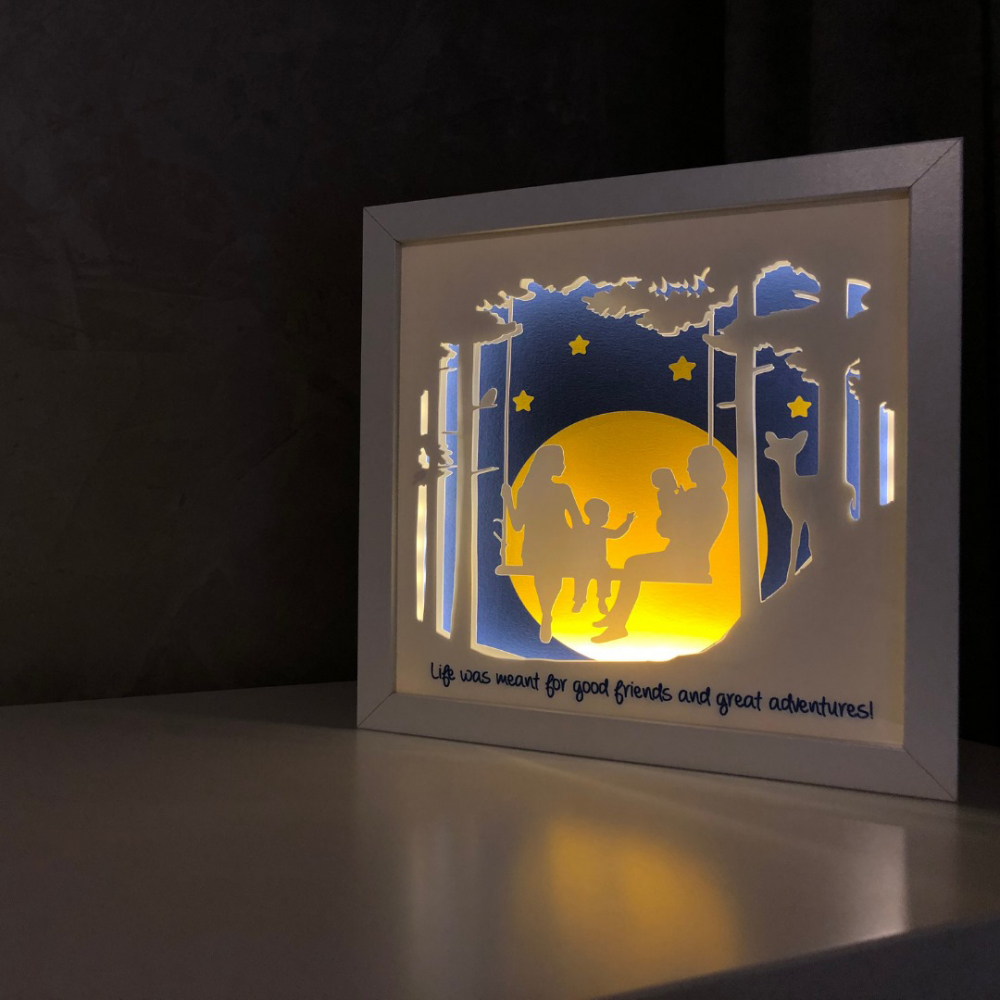 Tablou Luminos Prietene 003 Noorhandmade