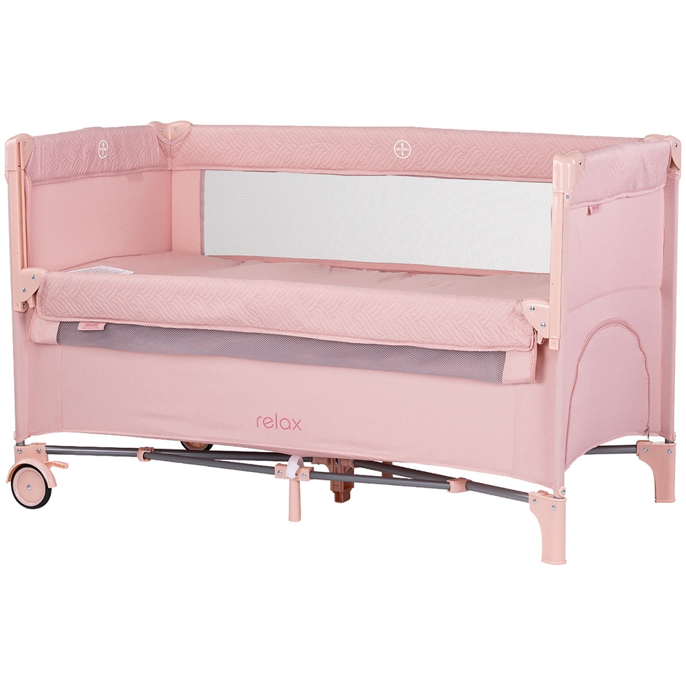 Pătuț Pliabil Chipolino Side-Sleeping Pink Marshmallow - imagine 3