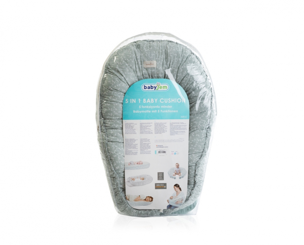 BabyNest 5 în 1 BabyJem Verde - Siguranță Max - imagine 5