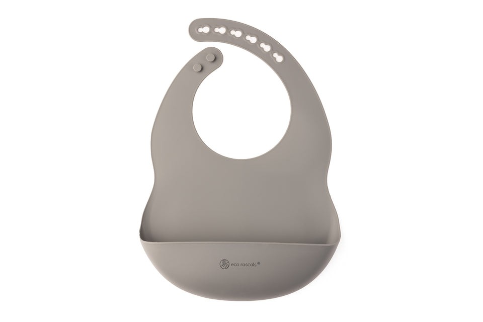 Bavetica Silicone Eco Rascals Argintiu - imagine 2