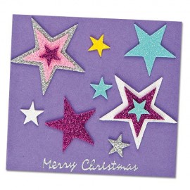 Autocolante Neopren Stele cu Sclipici Baker Ross - imagine 5