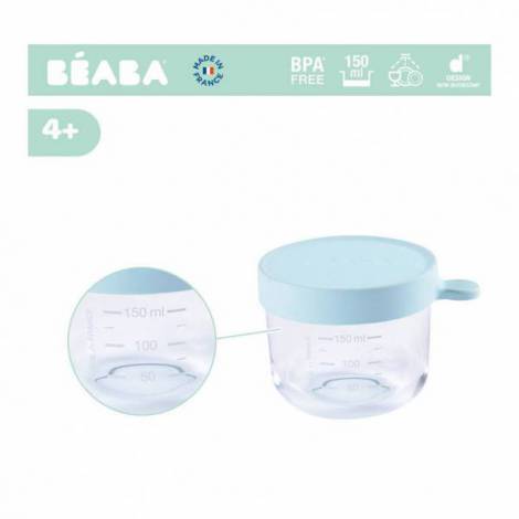 Recipient ermetic sticla 150 ml Beaba Bleu - imagine 3