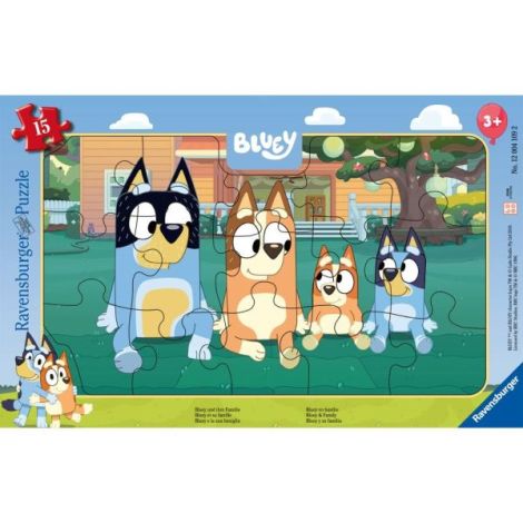 Puzzle Ravensburger Bluey cu Rama, 15 Piese