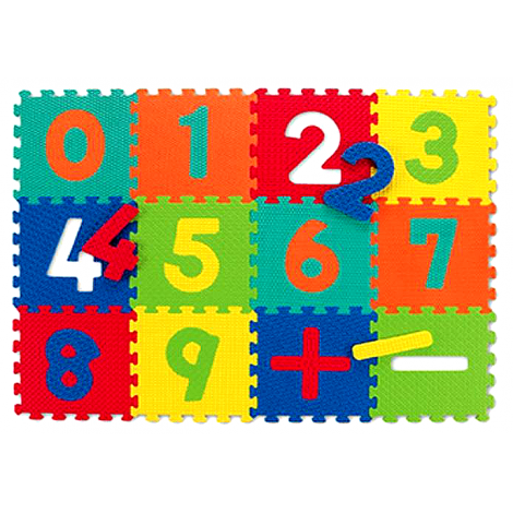 Covoraș puzzle Spartan numere, 12 piese, spumă - imagine 3