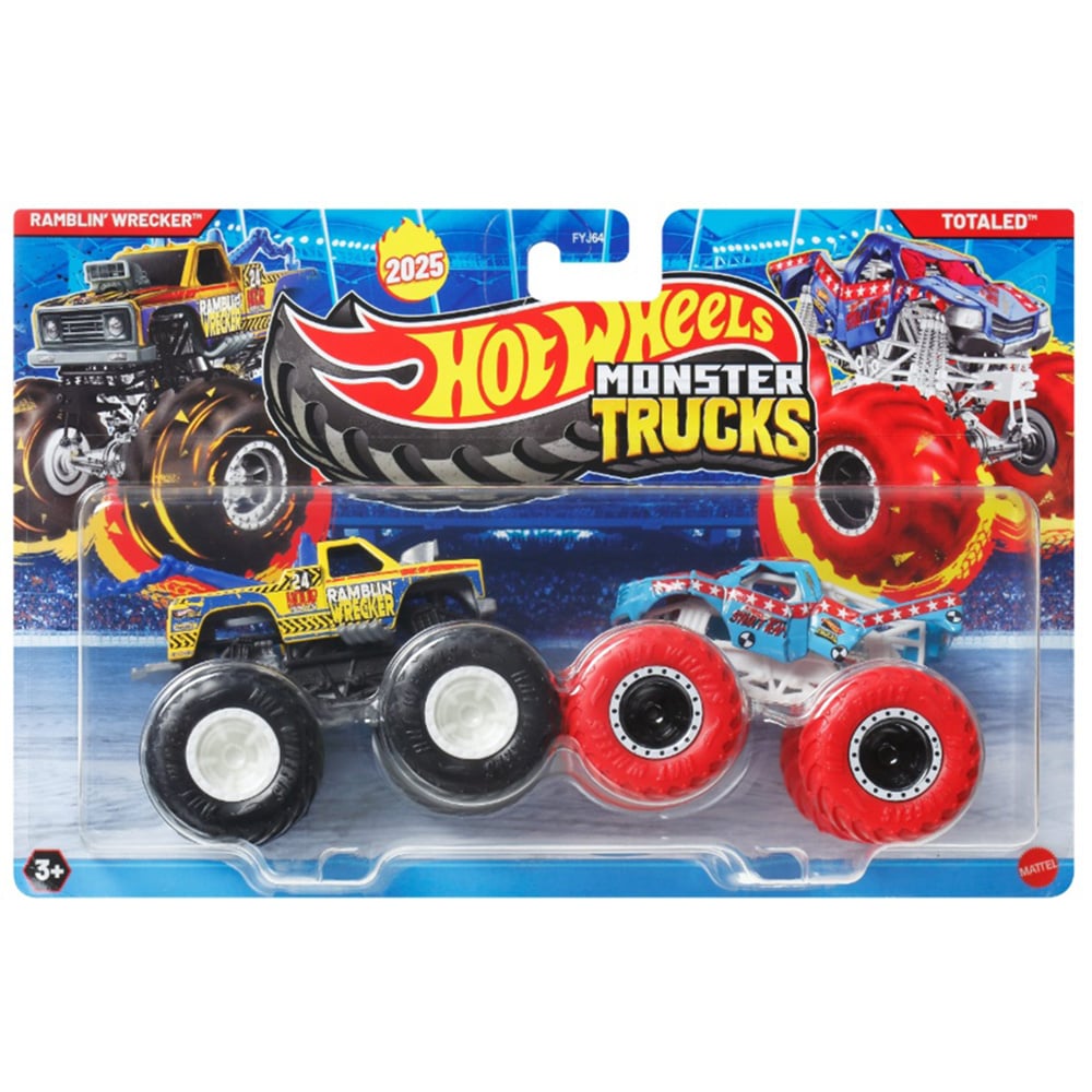 Set Hot Wheels Monster Truck 1:64 Ramblin Wrecker vs Totaled