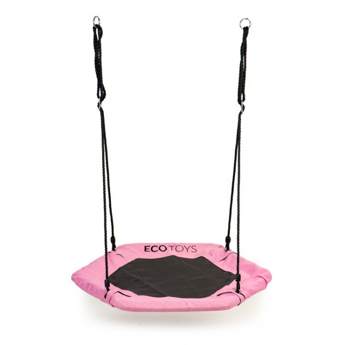 Leagan Suspendat Ecotoys Cuib de Barza Roz