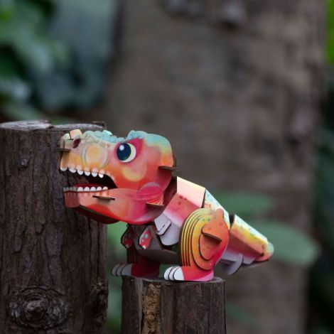 Puzzle 3D cu Sunete T-Rex Mieredu - imagine 7