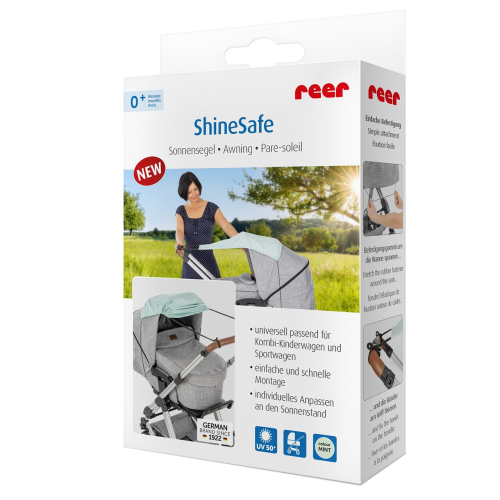 Copertină Solară Reer ShineSafe UPF 50+ Verde Menta