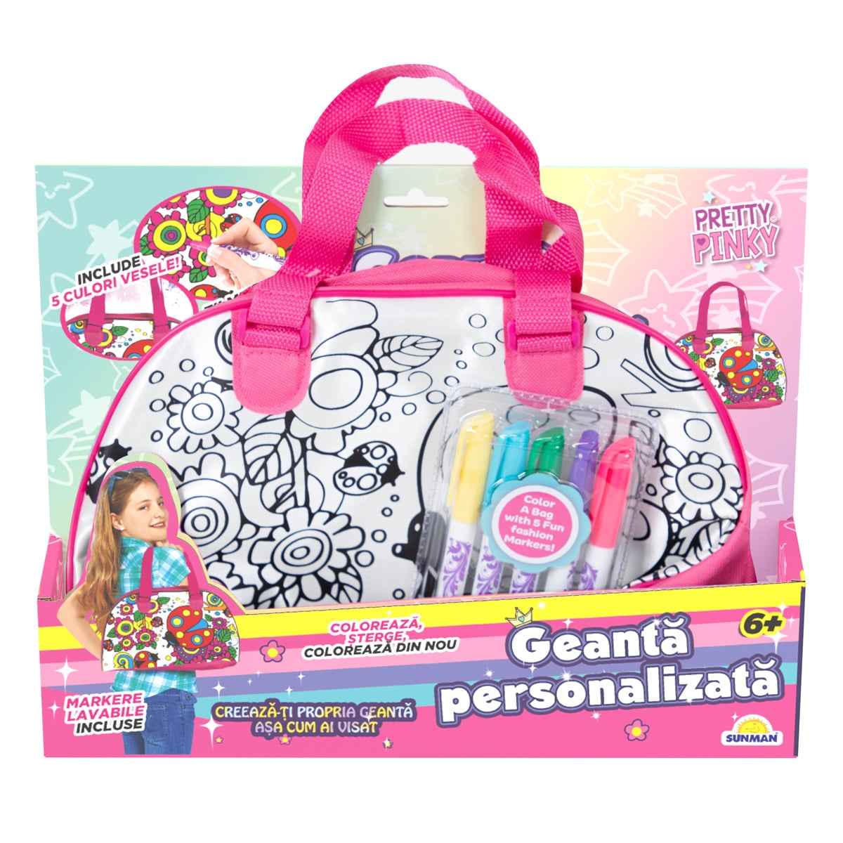 Gentuta de Colorat Pretty Pinky Tote Bag Creativ