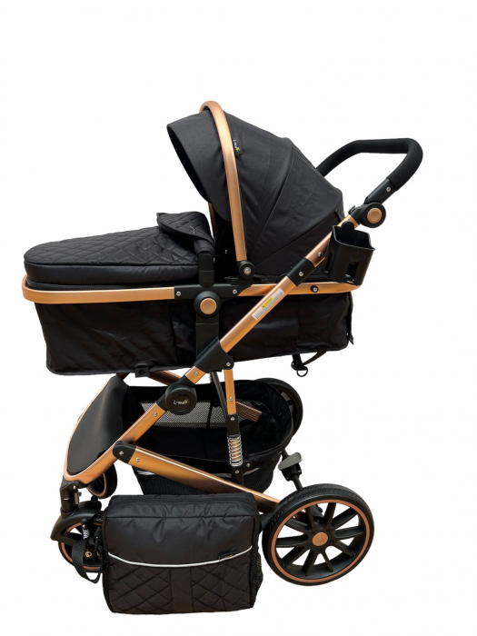 Carucior 2 in 1 L-sun T1 Reversibil Negru