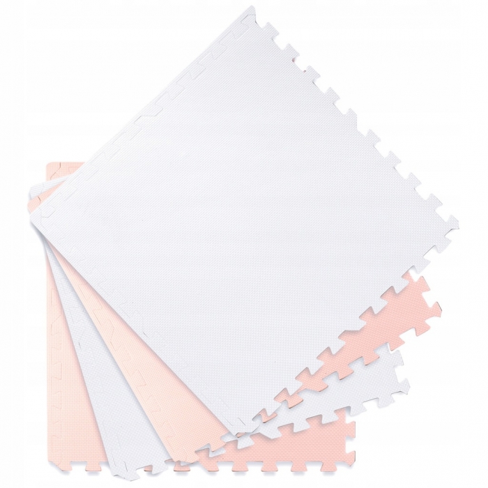 Saltea Joaca Ricokids 120x120 cm Alb-Roz