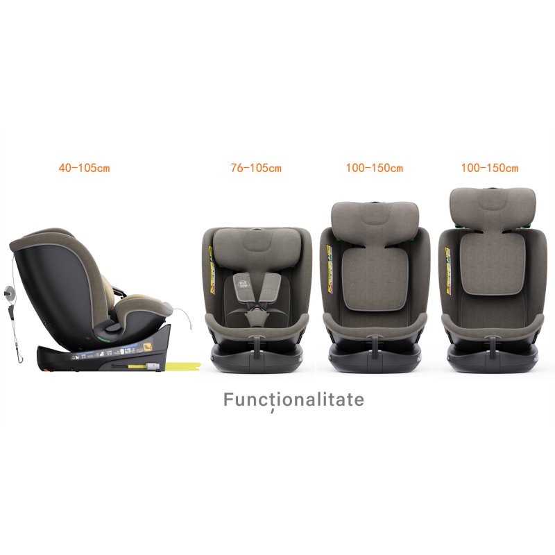 Scaun Auto Buf Boof B-Joy Deluxe Rotativ iSize - imagine 8