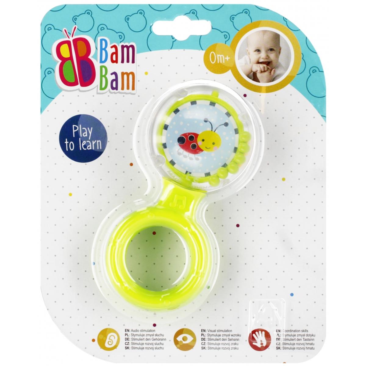 Zornaitoare BamBam cu Bile, Verde | Stimulare Senzoriala