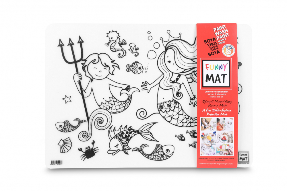 Funny Mat Planșă Colorat Unicorni Sirene
