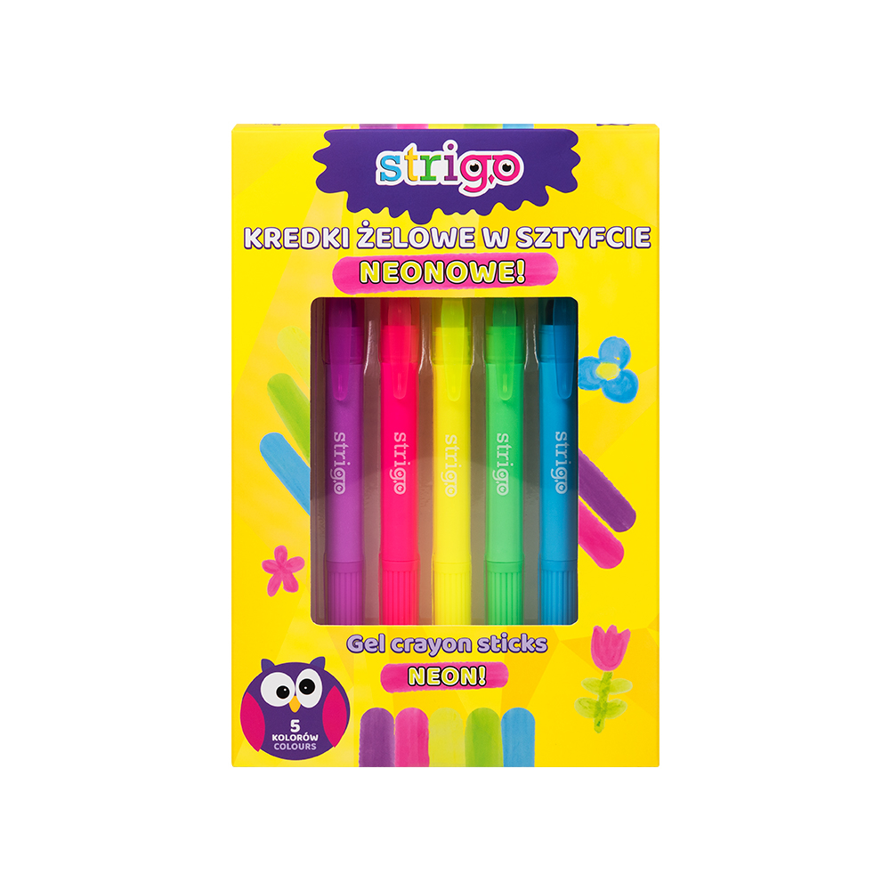 Set 5 Creioane Gel Strigo | Culori Intense