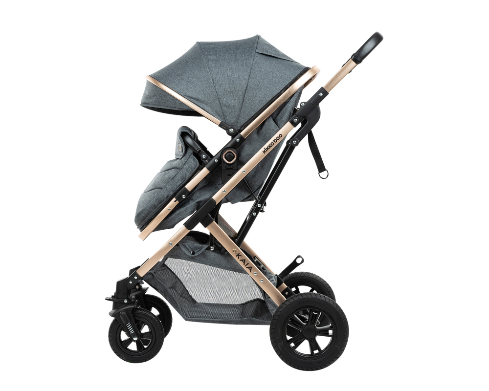 Carucior 3 in 1 KikkaBoo Kaia Dark Grey - imagine 2