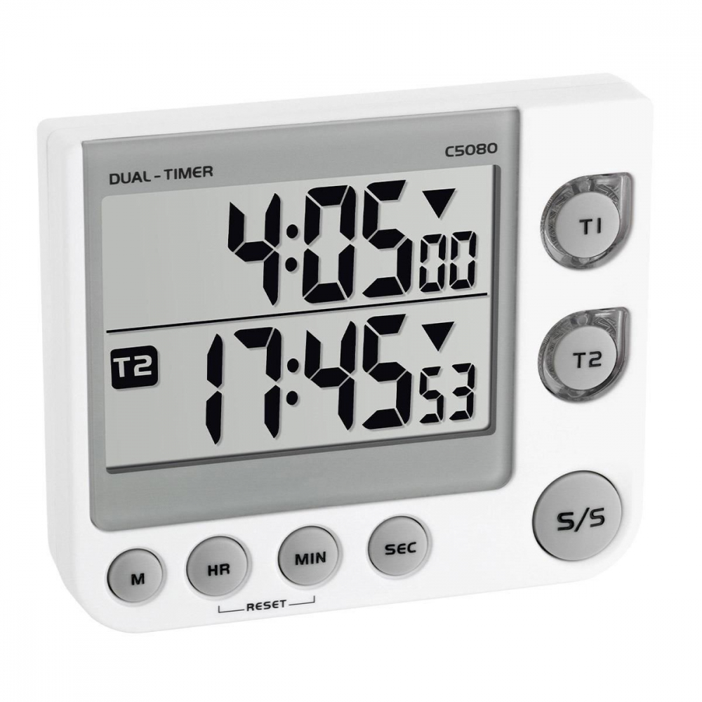 Timer Digital Dual TFA cu LED și Alarmă