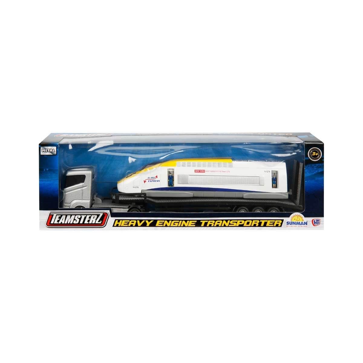 Transportor cu trenulet Teamsterz Gri | Jucărie Metal