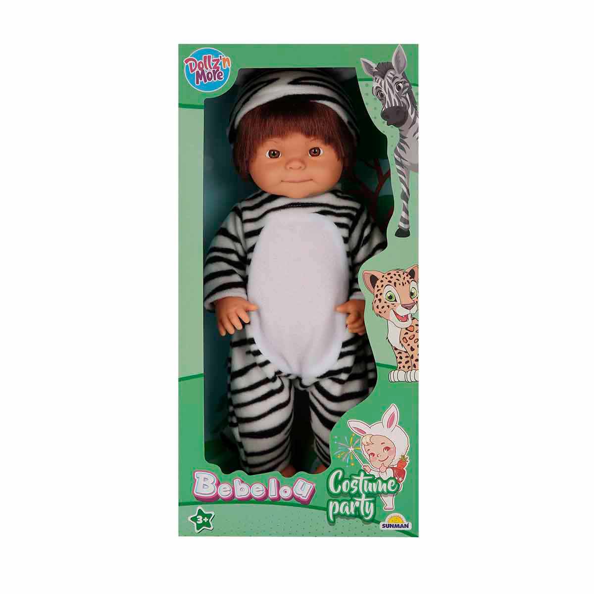 Papușă Bebelus Zebra Dollz'n More 40 cm