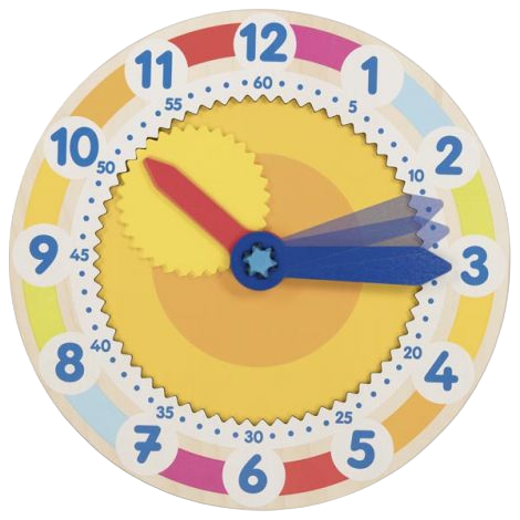Ceas Lemn Educativ Goki, Ø 28 cm