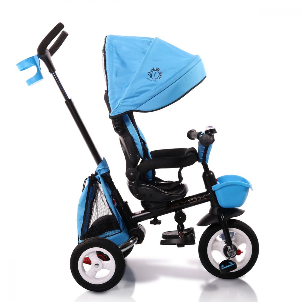 Tricicleta Byox Flexy Lux Blue Pliabila cu Maner Parental - imagine 3