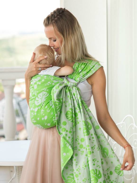 Sling Isara Philodendra, Jacquard Premium, Bumbac Organic - imagine 4