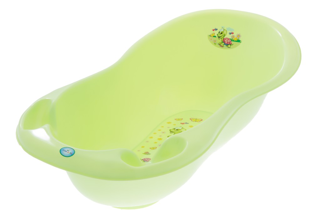 Cadita Tega Baby Happy Turtle 86 cm Verde cu Senzor