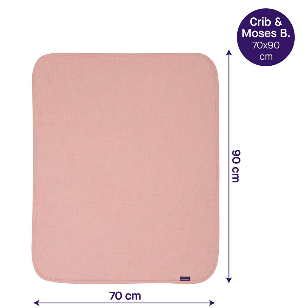 Paturica Waffle Weave Clevamama, 70x90 cm, Coral - imagine 4