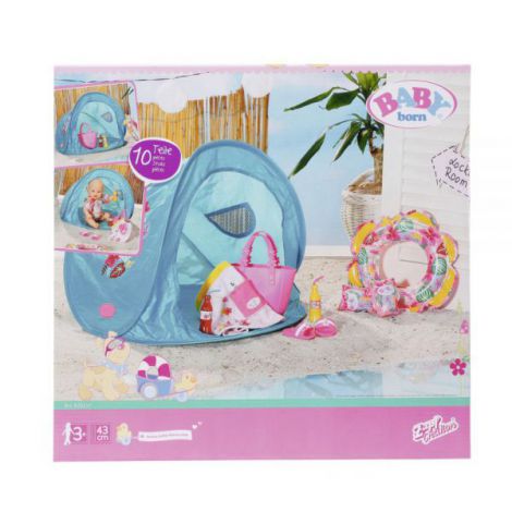 Set Plajă BABY born cu Cort și Accesorii Zapf
