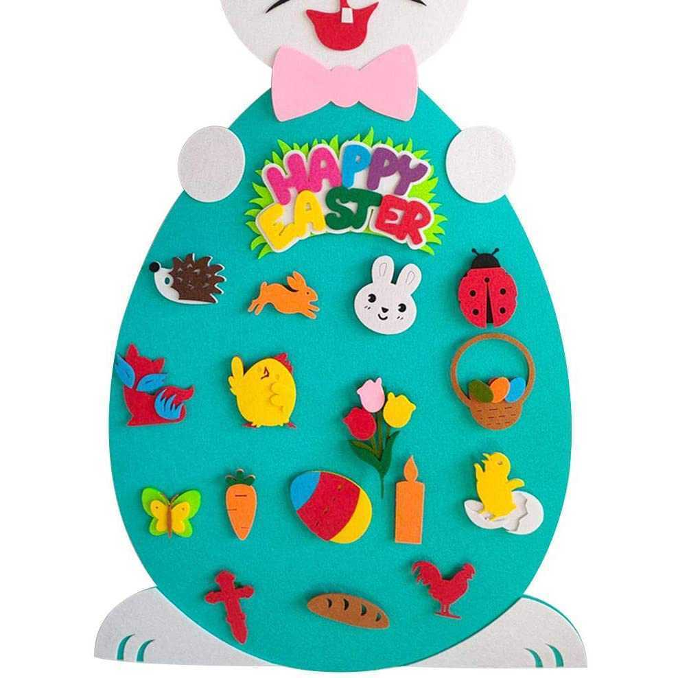 Iepuras fetru Bambinice - jucarie educativa 95cm - imagine 7