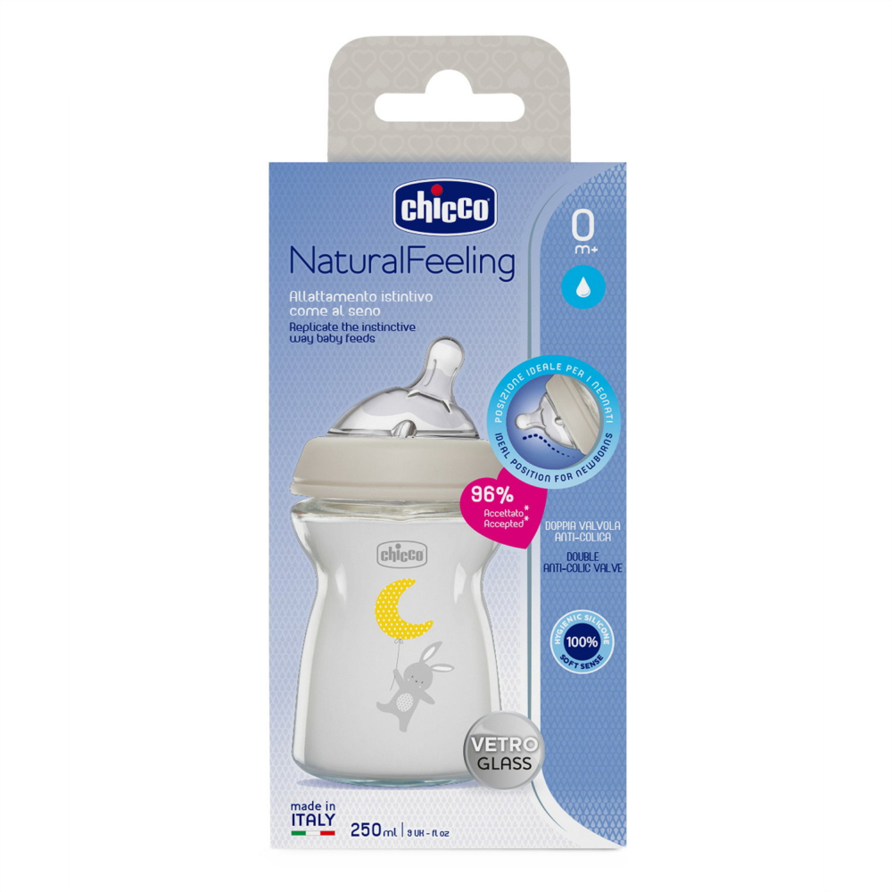 Biberon Chicco Natural Feeling 250ml Sticla - imagine 3