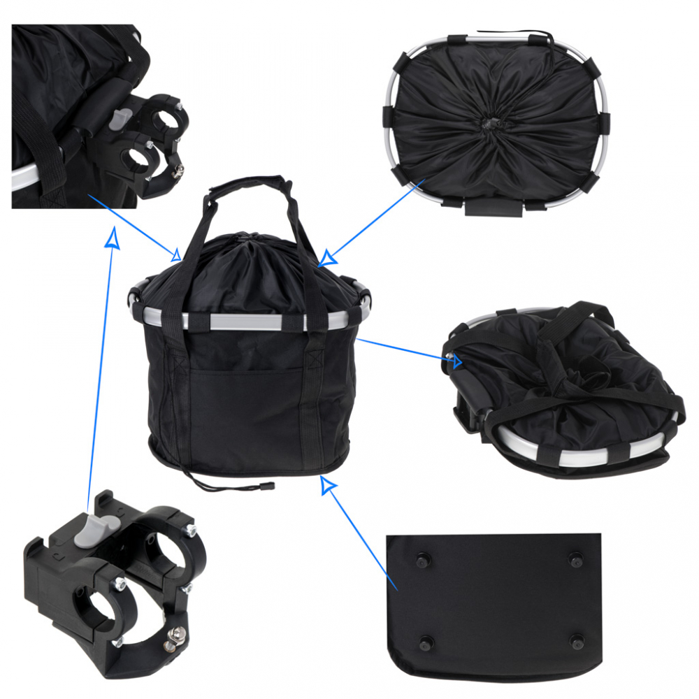 Cos Bicicleta Frontal Pliabil Universal Ikonka Black - imagine 9