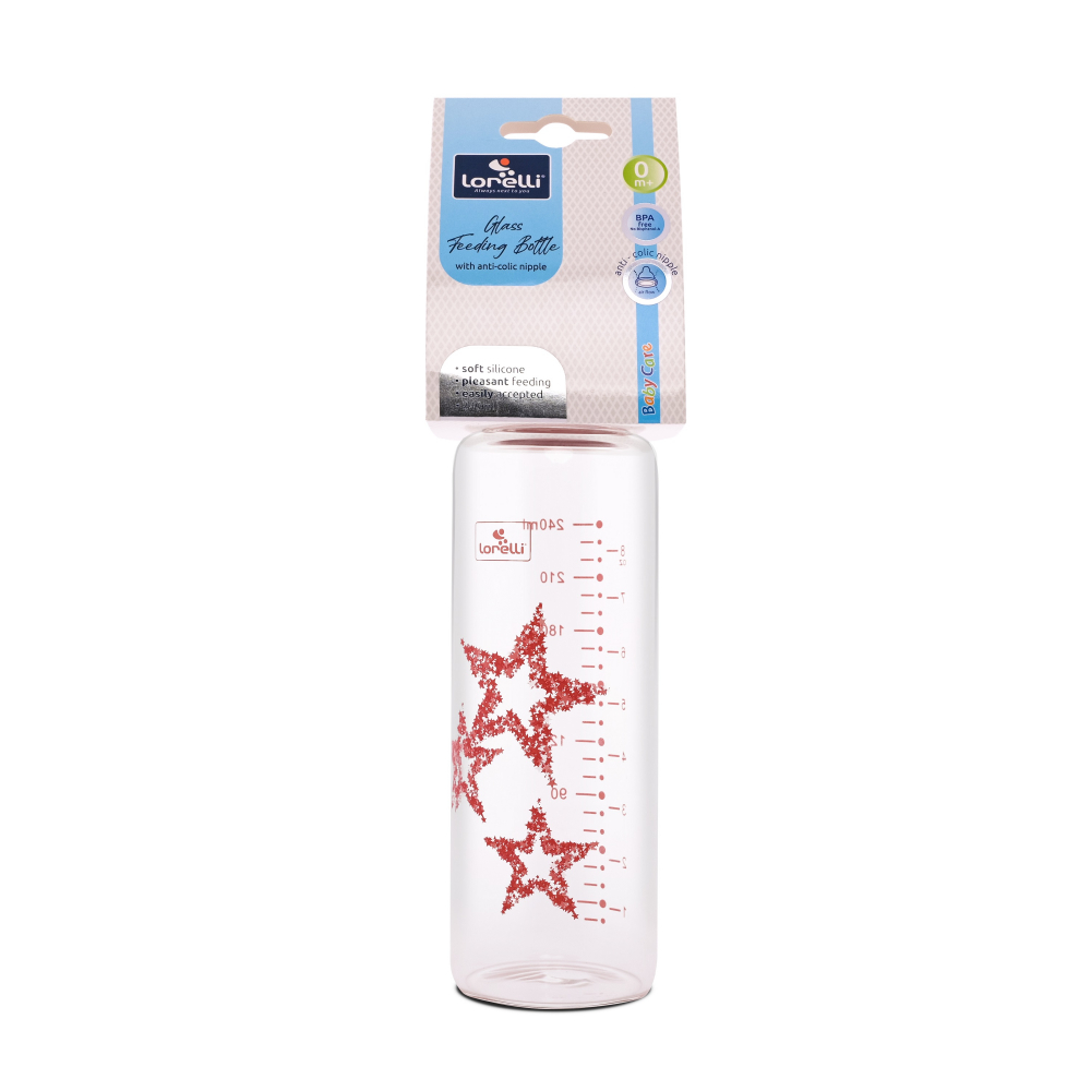 Biberon Lorelli 240ml Pink cu Tetina Anticolici