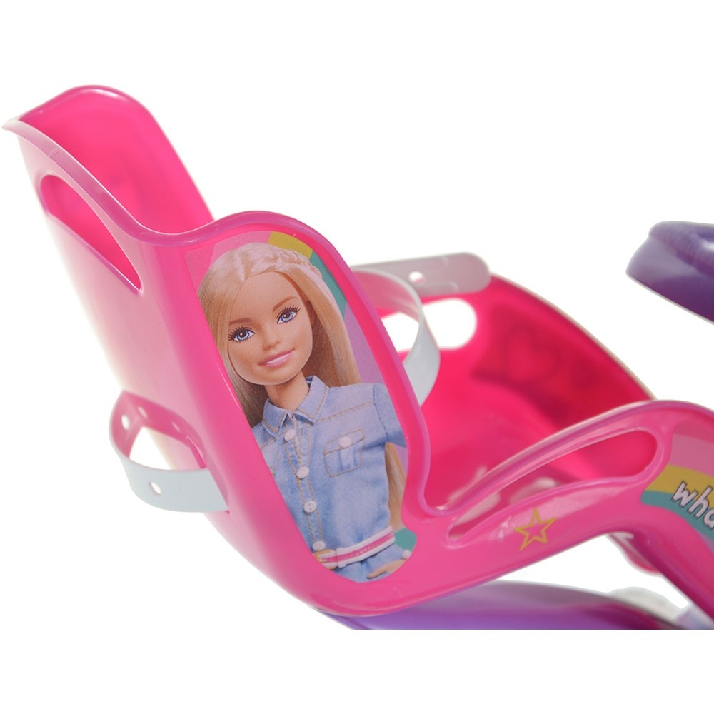 Bicicleta Dino Bikes Barbie 12" cu Scaun Papusa - imagine 9