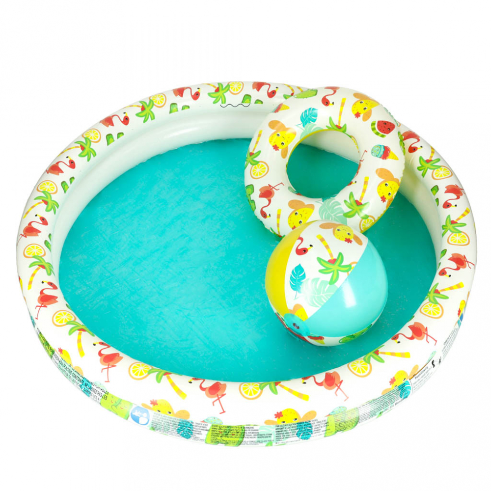 Set Piscină Gonflabilă Bestway Flamingo cu Colac - imagine 2