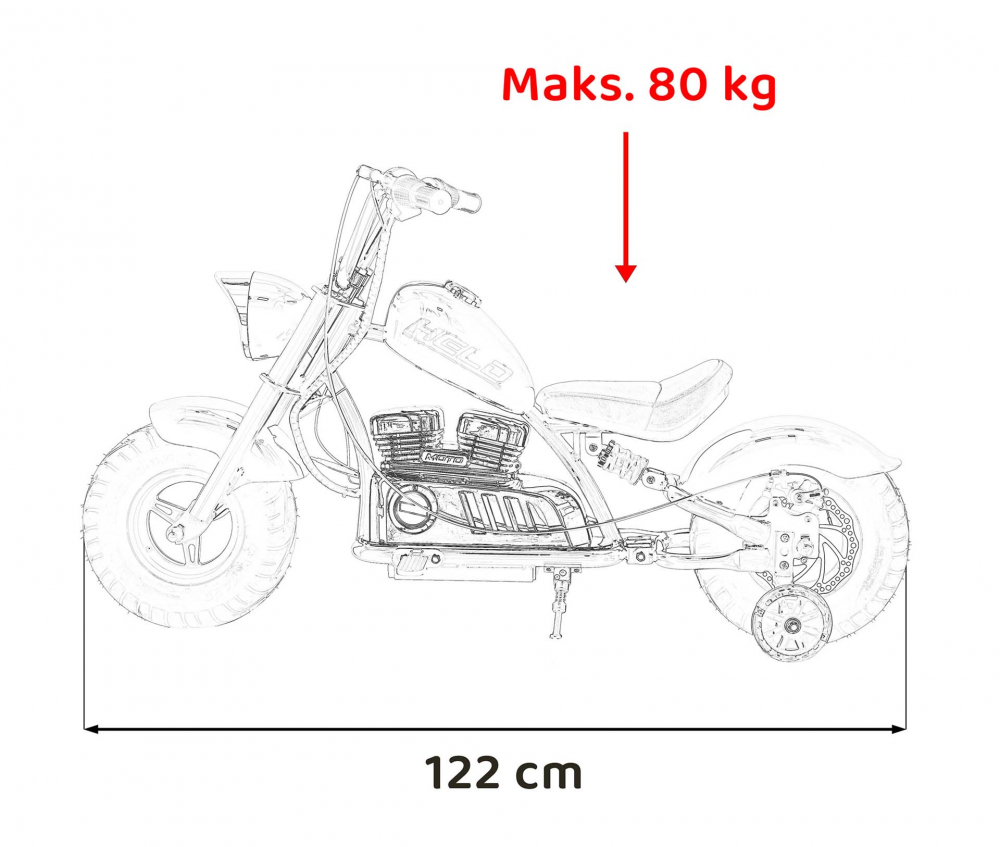 Ramiz Chopper Warrior: Motocicleta Electrica 350W - imagine 7