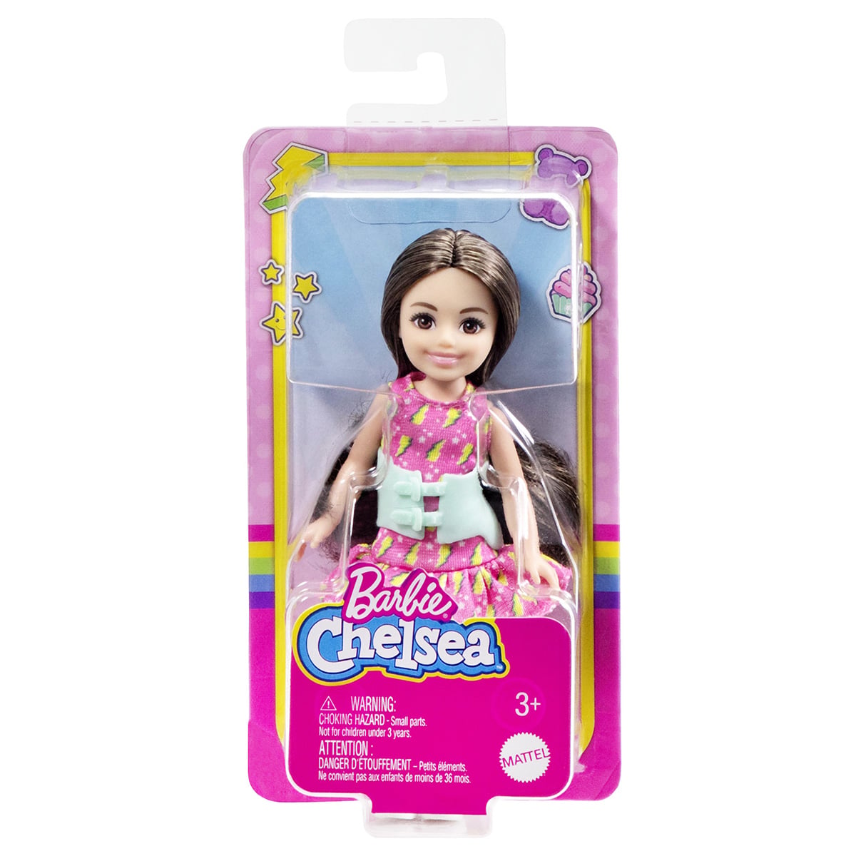 Papusa Barbie Chelsea cu orteza, HKD90