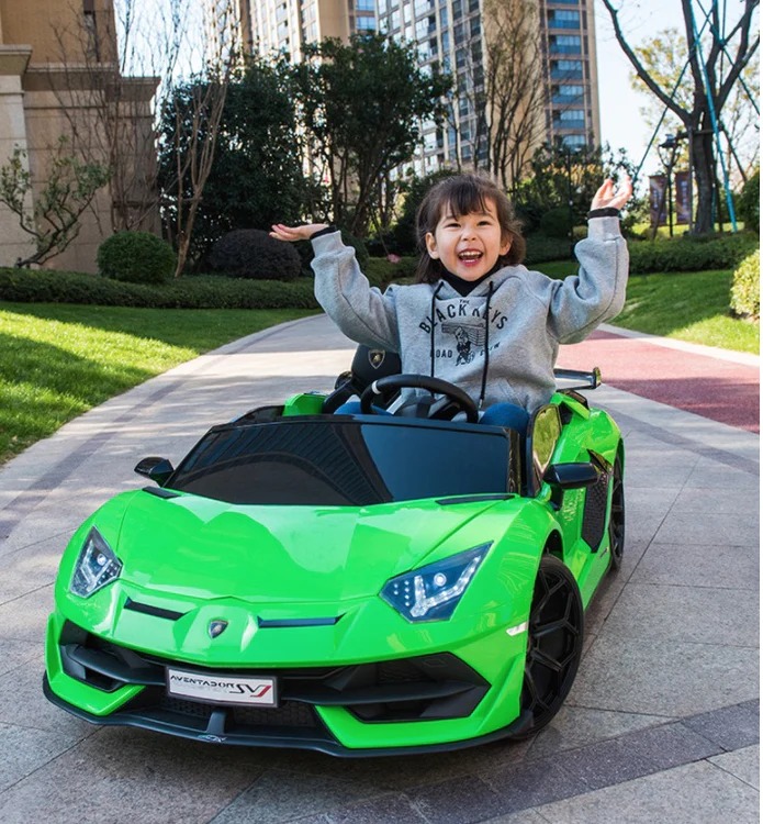 Mașinuță Lamborghini Aventador 12V 2 Locuri Verde - imagine 4