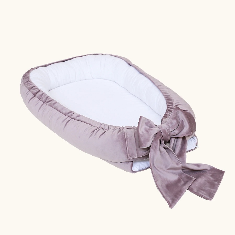 Babynest Premium Babyly, Catifea Lila, 80x50 cm - imagine 3