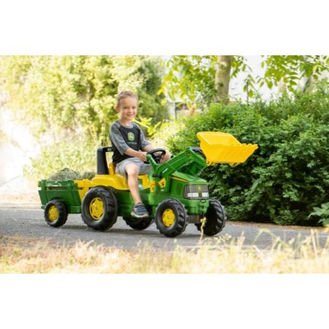 Tractor John Deere Rolly cu cupă și remorcă - imagine 2