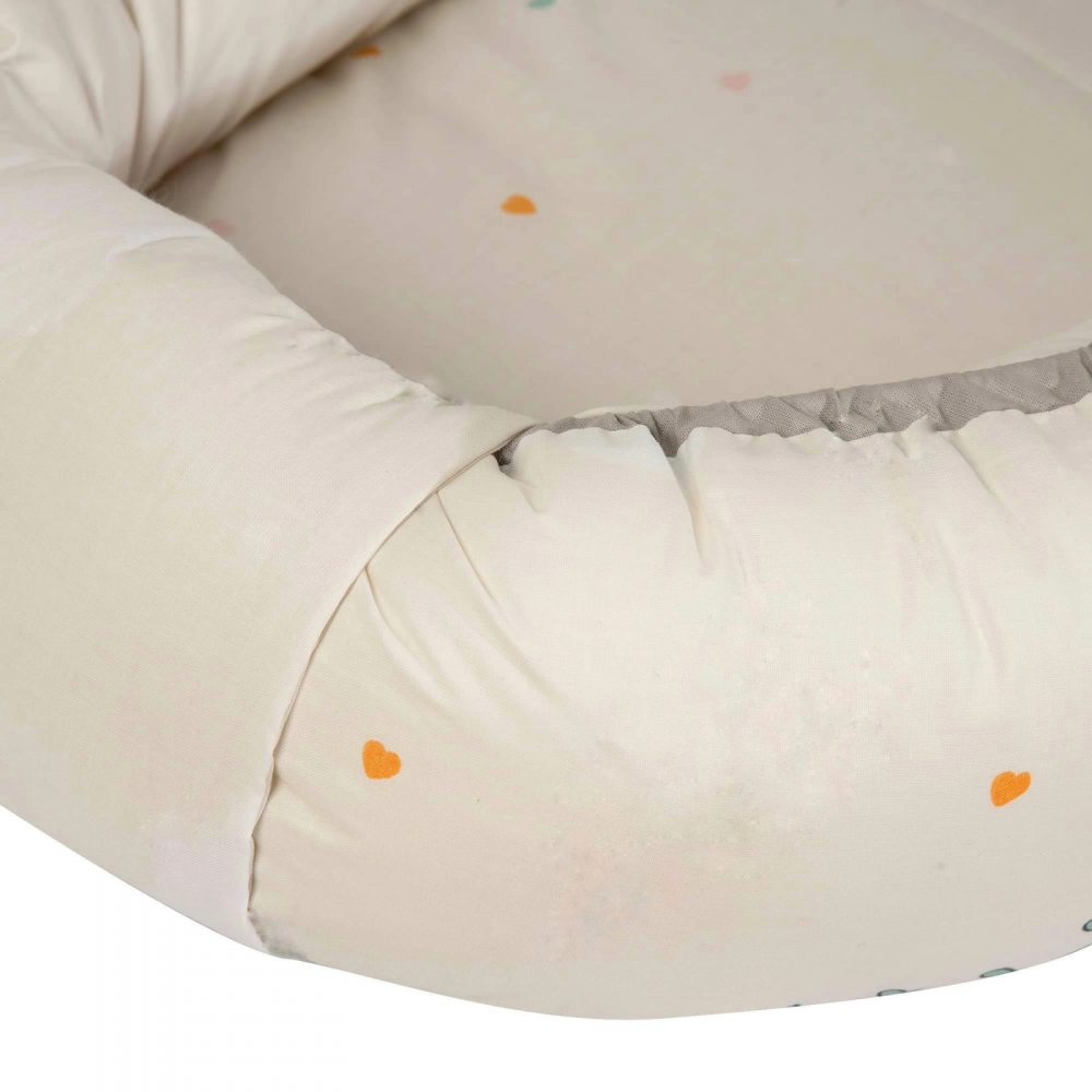 Suport Babynest Airy Heart Amy, Bej, 70x45 cm