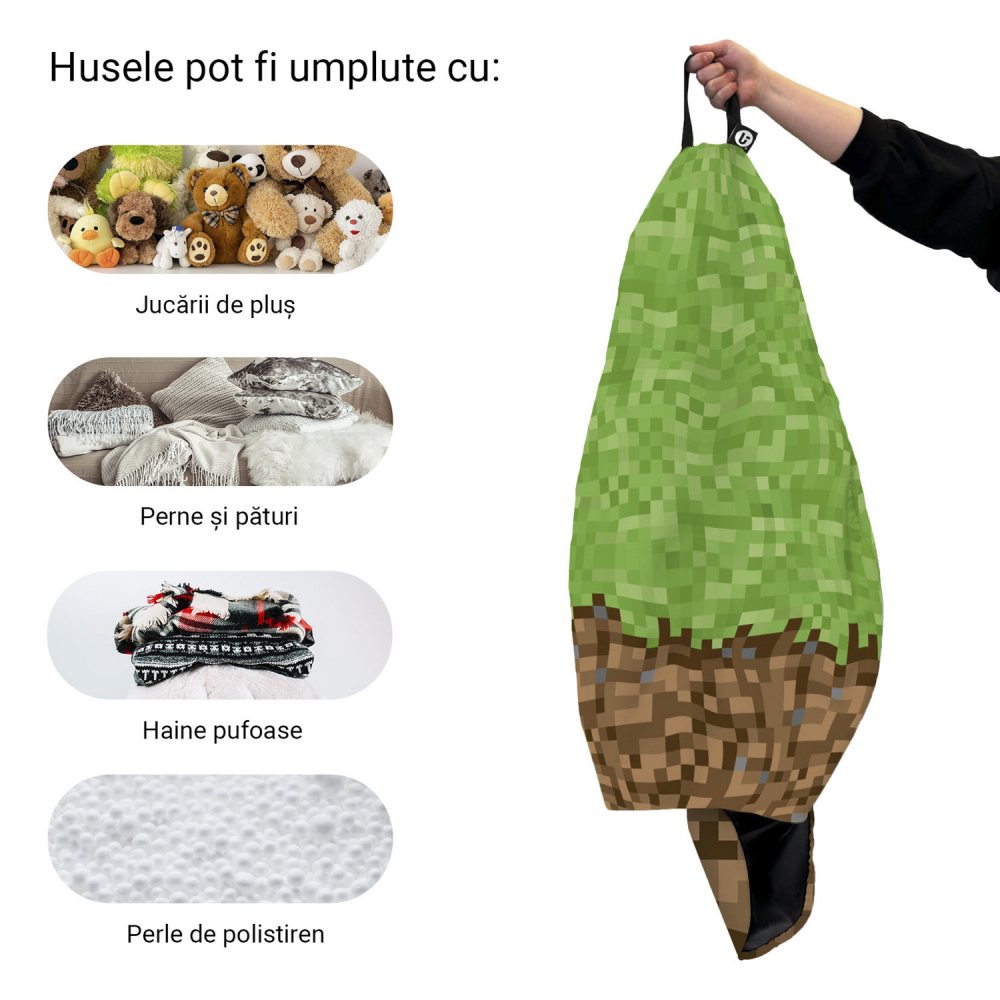 Husă Puf Para XL Minecraft - Updeco